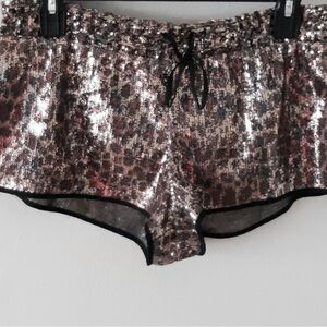 Victorias Secret Sequin Leopard Print Shorts